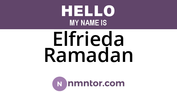 Elfrieda Ramadan