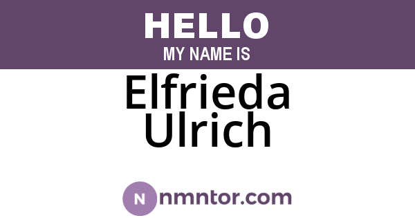 Elfrieda Ulrich