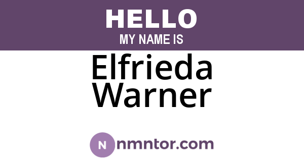 Elfrieda Warner