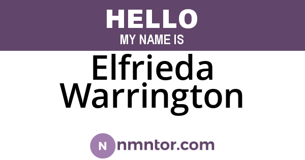 Elfrieda Warrington
