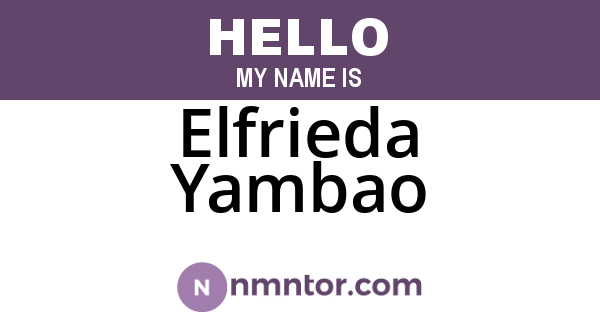 Elfrieda Yambao