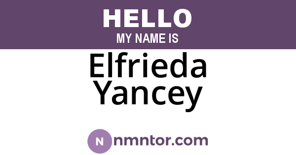 Elfrieda Yancey