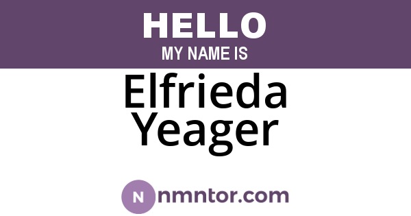 Elfrieda Yeager