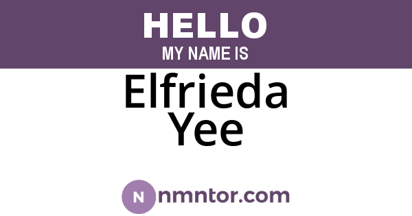 Elfrieda Yee