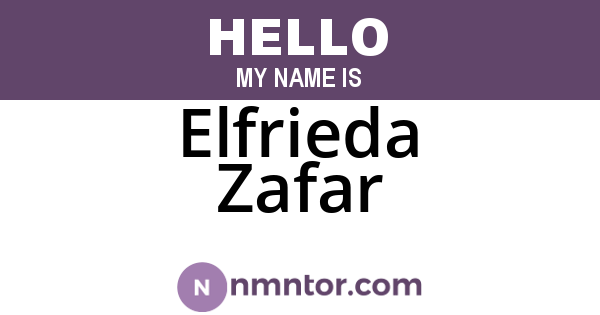 Elfrieda Zafar
