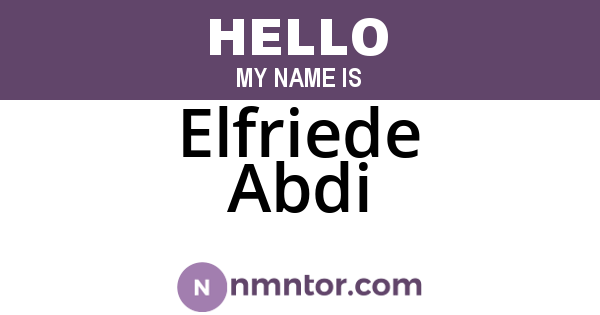 Elfriede Abdi