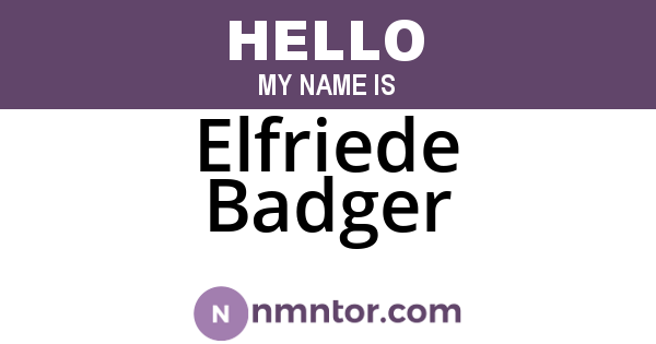 Elfriede Badger