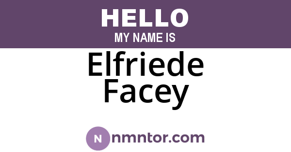 Elfriede Facey