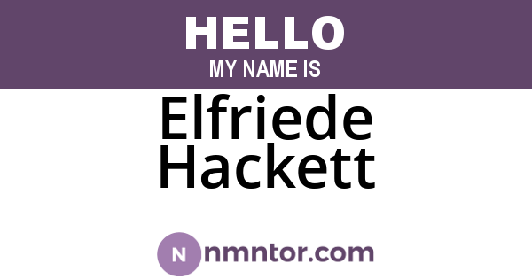 Elfriede Hackett