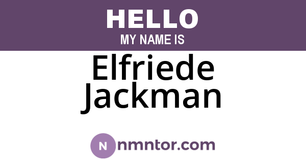 Elfriede Jackman
