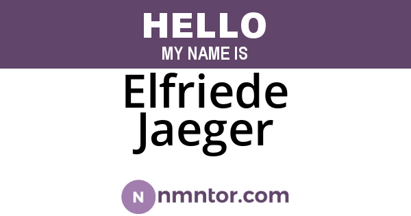 Elfriede Jaeger