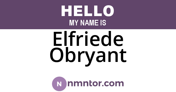 Elfriede Obryant