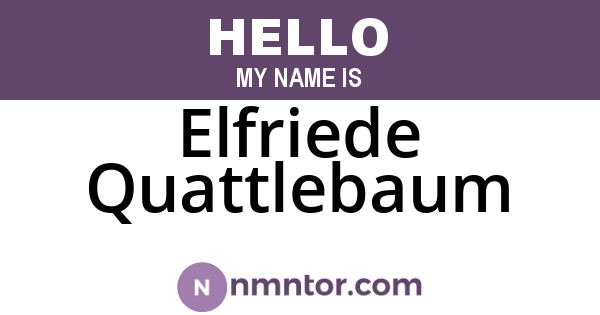 Elfriede Quattlebaum