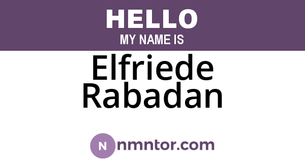 Elfriede Rabadan