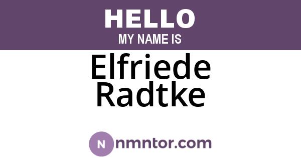 Elfriede Radtke