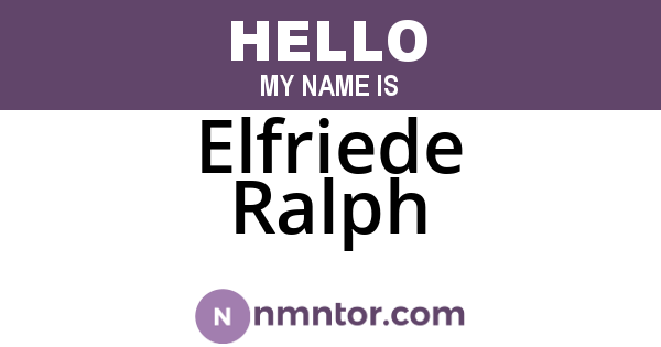Elfriede Ralph