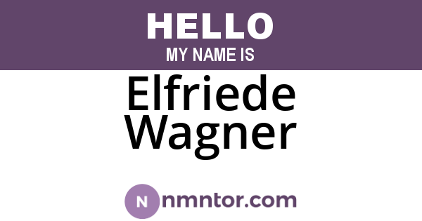 Elfriede Wagner
