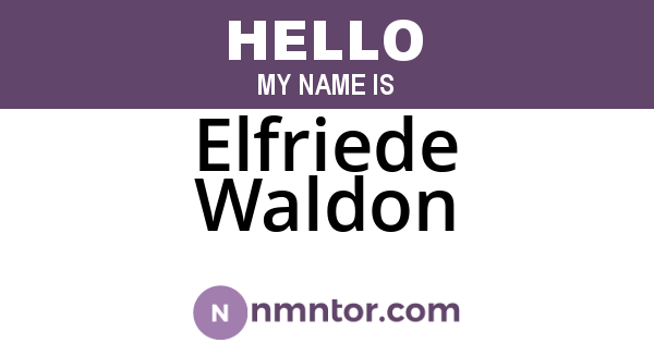 Elfriede Waldon