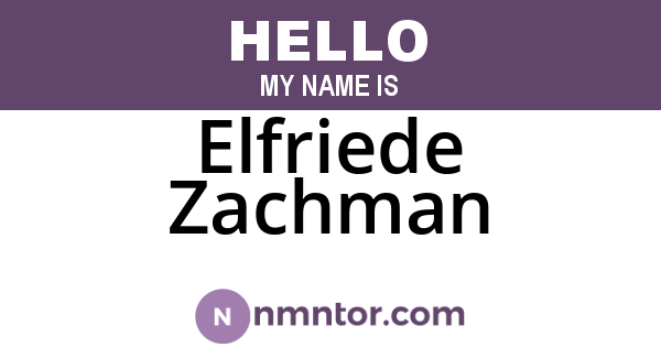 Elfriede Zachman