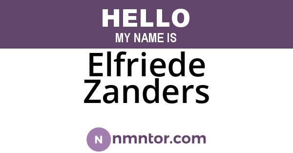 Elfriede Zanders