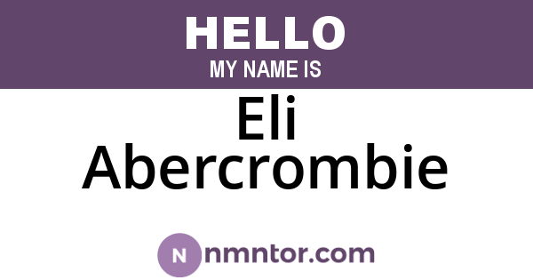 Eli Abercrombie