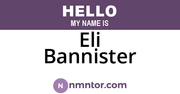 Eli Bannister