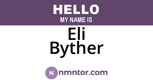 Eli Byther