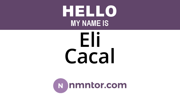 Eli Cacal