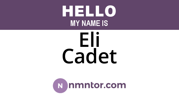 Eli Cadet