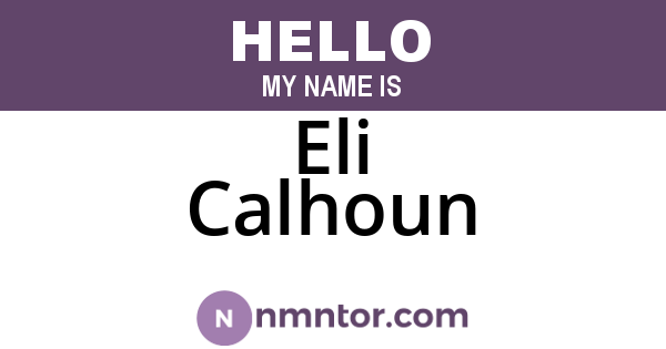 Eli Calhoun