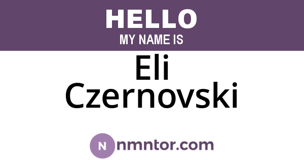 Eli Czernovski