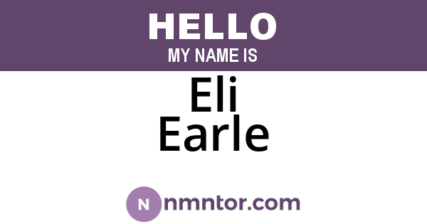 Eli Earle