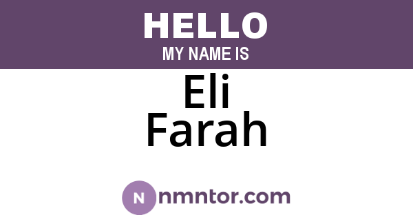 Eli Farah
