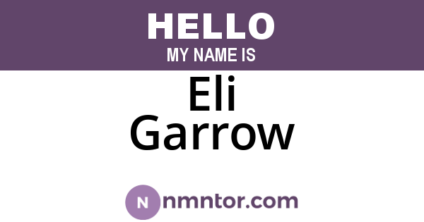 Eli Garrow