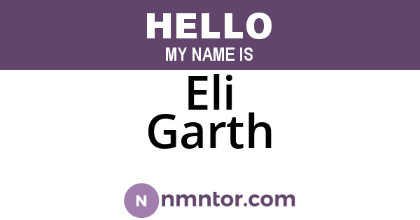 Eli Garth