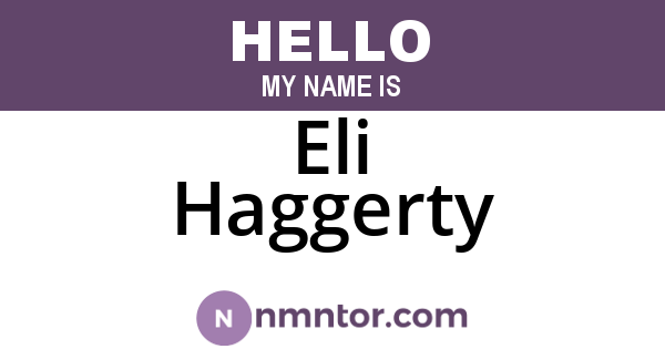 Eli Haggerty