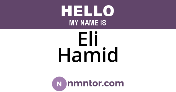 Eli Hamid