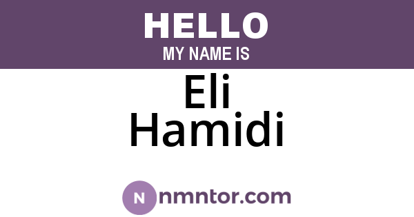 Eli Hamidi