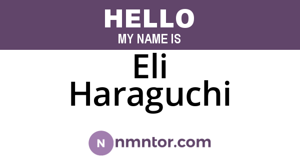 Eli Haraguchi