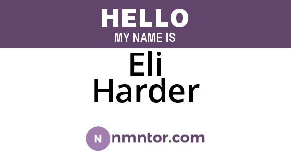 Eli Harder
