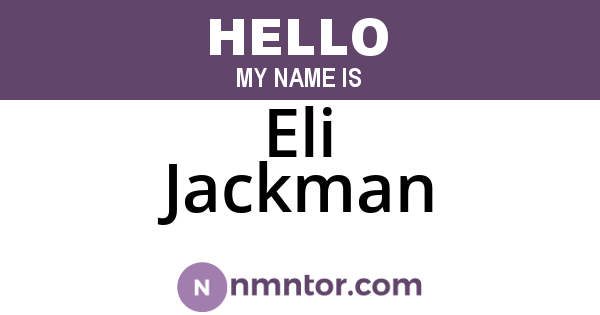 Eli Jackman