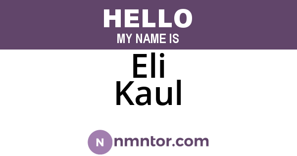 Eli Kaul