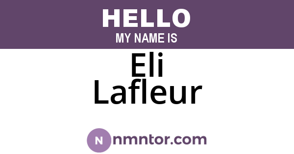 Eli Lafleur