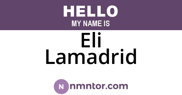 Eli Lamadrid