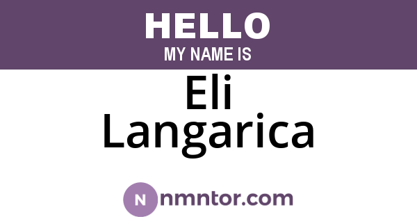 Eli Langarica