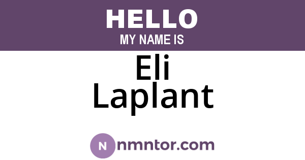 Eli Laplant