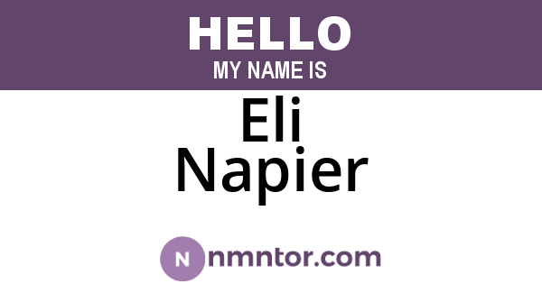 Eli Napier