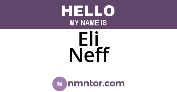Eli Neff