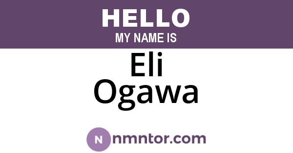 Eli Ogawa