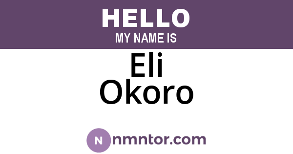 Eli Okoro